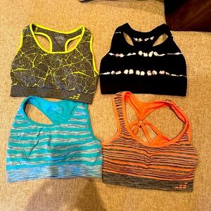 Colorful Sports Bra size Small bundle of 4. Bcg brand .  Cheer, dance, Gym